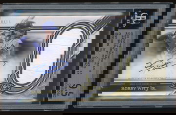 2023 TOPPS TIER ONE GRIPPING AUTO RELICS #GARBW BOBBY WITT JR. BGS 9.5 #/10