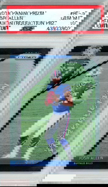 2018 PANINI PRIZM ROOKIE INTRODUCTION JOSH ALLEN #RI-5 RC BILLS PSA 10 GEM MT