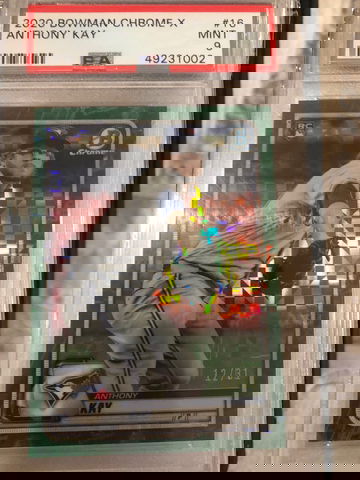 2020 Bowman Chrome X psa 9 Anthony Kay /31