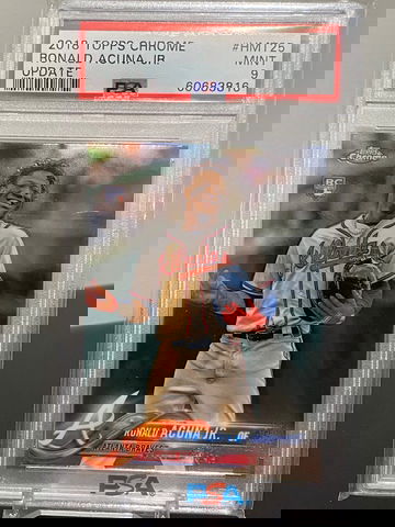 2018 Topps Chrome Ronald Acuna Jr. Update #HMT25 PSA 9