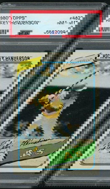 1980 Topps Rickey Henderson #482 PSA 8