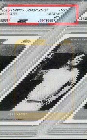 2020 TOPPS X DEREK JETER #40 BABE RUTH CARD NEW YORK YANKEES PSA 10 LOW POP RARE