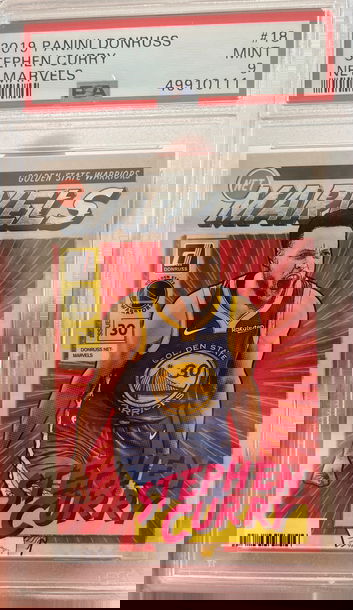 2019 panini donruss Stephen Curry Net Marvels #18 mint PSA 9