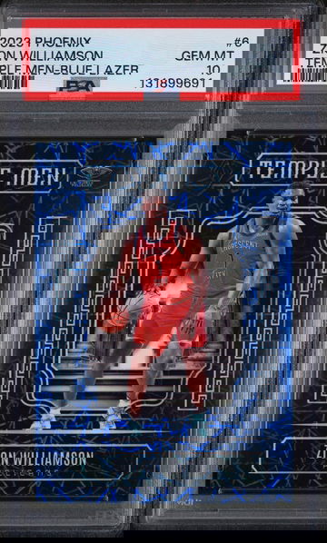 2023 Panini Phoenix Temple Men Blue Lazer Zion Williamson #6 /275 PSA 10