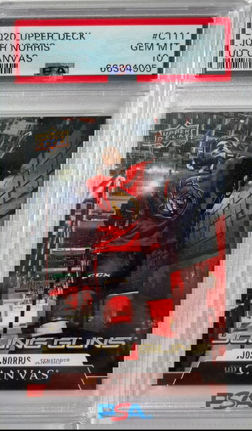 2020 Upper Deck Canvas Josh Norris Young Guns RC Rookie Card PSA 10 Gem Mint