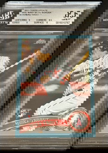 2011 Topps Update Mike Trout Wal-Mart Blue Border RC BGS 8.5