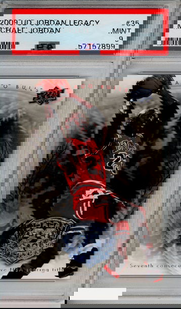 2009 UPPER DECK JORDAN LEGACY MICHAEL JORDAN #35 CHICAGO BULLS HOF PSA 9 MINT