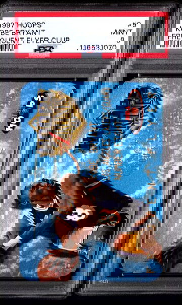 1997 NBA HOOPS KOBE BRYANT FREQUENT FLYER CLUB #9 PSA 9