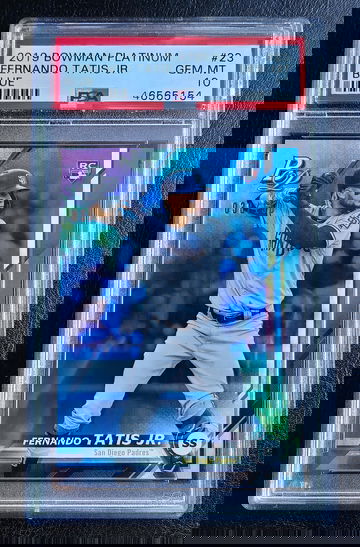 FERNANDO TATIS JR. 2019 BOWMAN PLATINUM BLUE /150 #23 PSA 10