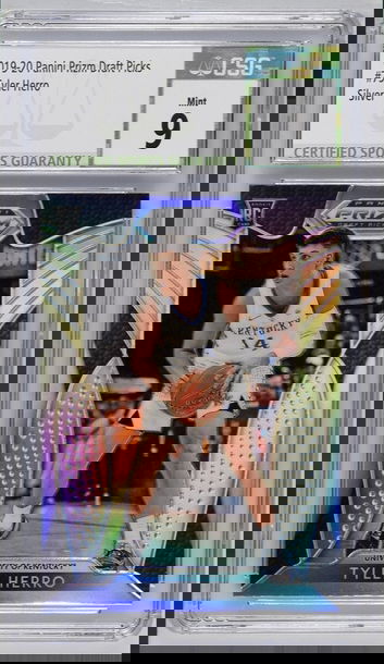 2019-20 Panini Prizm Draft Picks Silver Tyler Herro Rookie Card #79 CSG 9 Mint