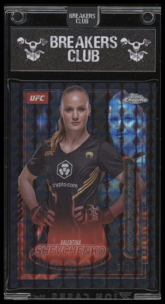 Valentina Shevchenko 2025 Topps UFC Chrome Mission Control #MCL-20 Geometric Black Refractor /2