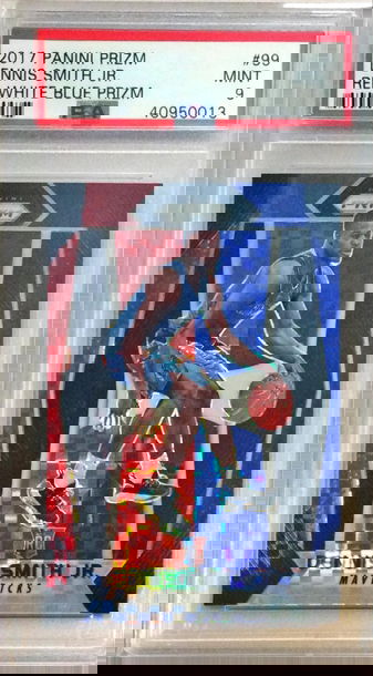 Dennis Smith Jr 2017 Panini Przim Red/White/Blue PSA 9