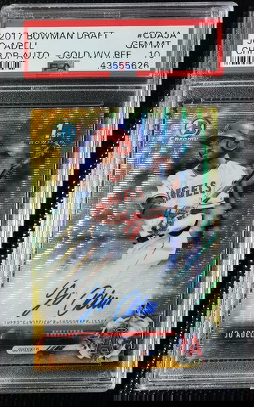 2017 Bowman Jo Adell Gold Wave Auto #33/50 PSA 10
