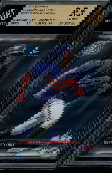 2017 Bowman Chrome Ronald Acuna #BCP127 True Gem