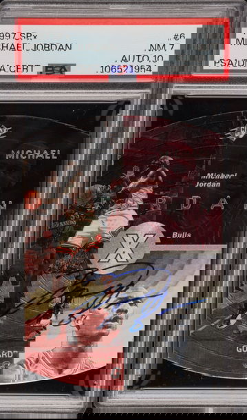 1997 MICHAEL JORDAN SPx DIE CUT AUTOGRAPHED 