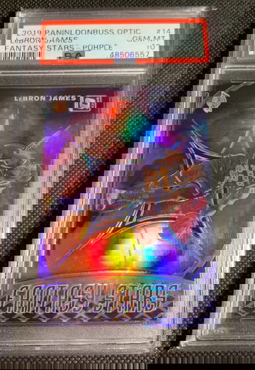 2019 Optic LeBron James Fantasy Stars - Purple PSA 10