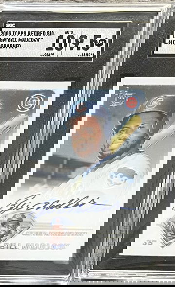 2003 Topps Retired Signatures #TA-BM Bill Madlock On-Card Auto SGC Slab 10/9.5