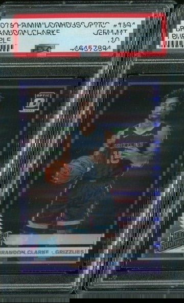 New listing
		2019 Donruss Optic Brandon Clarke Purple Prizm Rookie RC #194 SP PSA 10 GEM MT