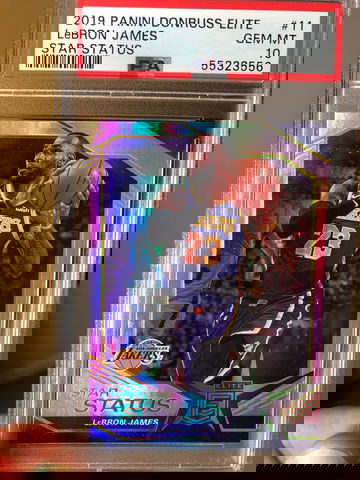 2019-20 Donruss Elite Star Status LeBron James #11 Card PSA 10 LA Lakers NBA NY