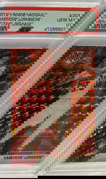 2019 Panini Mosaic Cameron Johnson Reactive Orange PSA 10