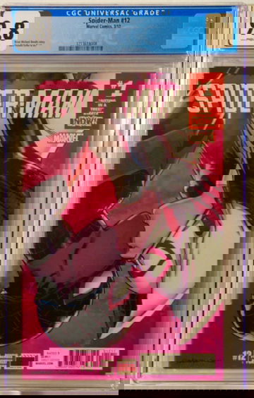 Spider-Man #12 - CGC 9.8 - Miles Morales and Gwen Stacy First Kiss