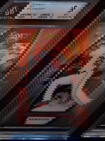 2018 Panini Select Juan Soto Red Prizm /99 RC BGS 9