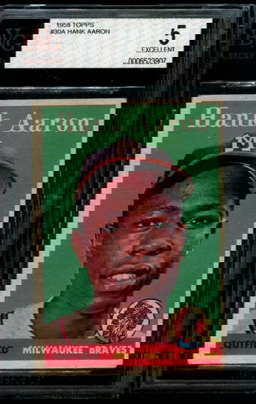 1958 Topps #30 Hank Aaron BVG 5 
