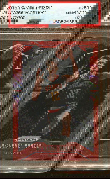 2019-20 Panini Prizm De'Andre Hunter RC Ruby Wave #251 PSA 10