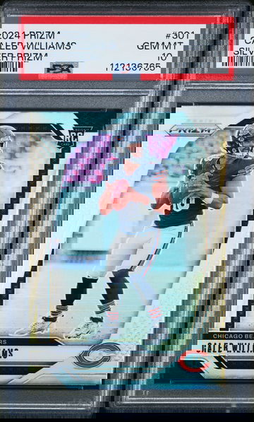 2024 PANINI PRIZM SILVER PRIZM CALEB WILLIAMS #301 RC ROOKIE GEM MINT PSA 10