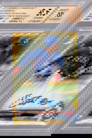 Christopher Seise 2017 Bowman Gold Wave Refractor Auto