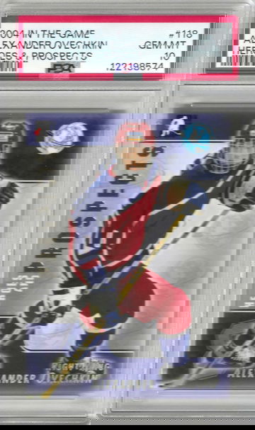 Future HOF Alexander Ovechkin 2004 In The Game #118 HEROES AND PROSPECTS ROOKIE CARD PSA 10 GEM MINT! CHL