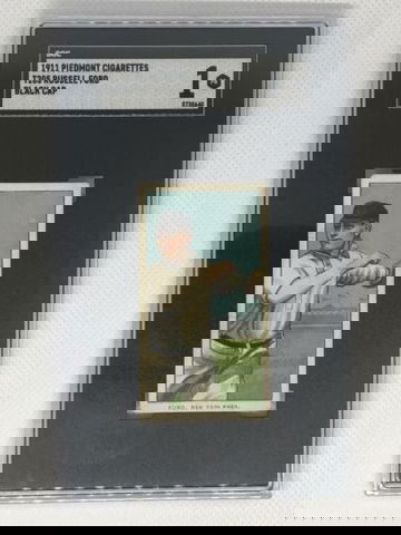 1909 T206 Piedmont Tobacco Ford N. Y. American Baseball Card SGC 1  Black Cap