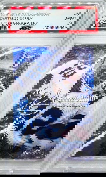 1999 Skybox Dominion Goal 2 Go Warp Tek Emmitt Smith Marshall Faulk PSA 9 HOF