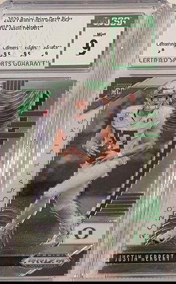 2020 Prizm Draft Picks Justin Herbert RC CSG 9