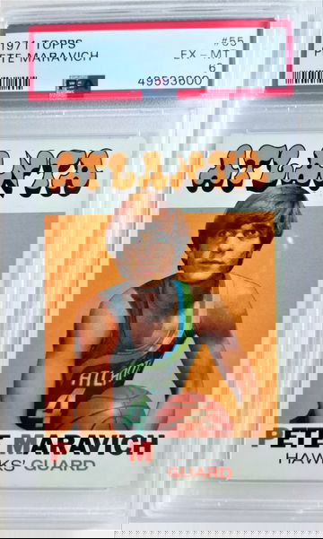 1971 Topps Pete Maravich #55 PSA 6 EX-Mint Atlanta Hawks HOF Shipping from Hong Kong