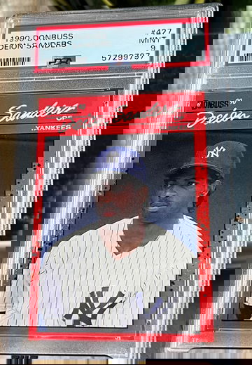 1990 Donruss Deion Sanders Rookie Card RC #427 PSA 9 Mint New York Yankees 🔥📈