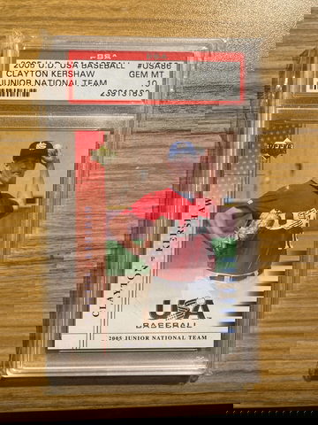 2005 Upper Deck USA Baseball Clayton Kershaw PSA 10 Rookie Card RC National Team