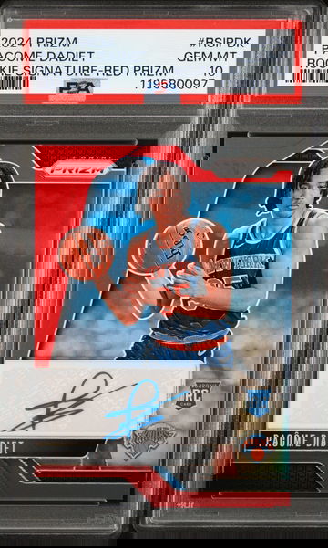 Pacome Dadiet 2024 Panini Prizm Rookie Signatures Red #RSIPDK PSA 10