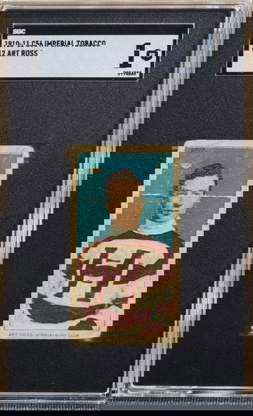 ART ROSS 1910-11 C56 Imperial Tobacco #12 SGC 1 HAILEYBURY CLUB HOCKEY HOF GRAIL CARD!