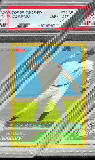 2003 Topps Traded Gold #T126 Miguel Cabrera PSA 8