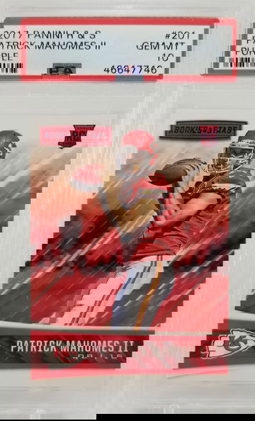 2017 Panini Rookies & Stars PURPLE Parallel #201 Patrick Mahomes RC PSA 10