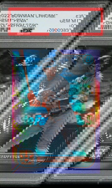 2022 Bowman Chrome Purple Refractor Jeremy Pena /250 #35 PSA 10 Astros