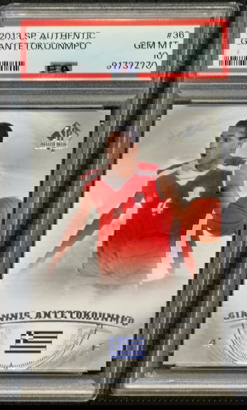 2013 SP Authentic Giannis Antetokounmpo #36 Rookie RC Gem Mint PSA 10
