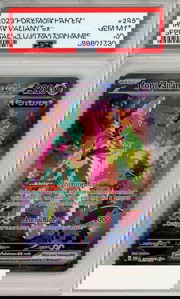 2023 POKEMON PAR EN-PARADOX RIFT IRON VALIANT EX #249 SIR PSA 10