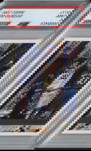 1997 Topps Tim Duncan RC PSA 9