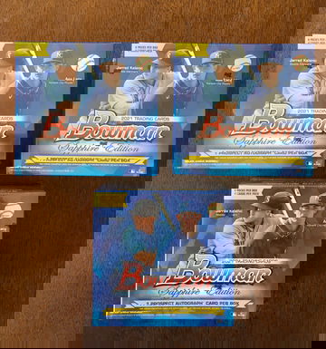 (3) boxes 2021 Bowman Sapphire lot