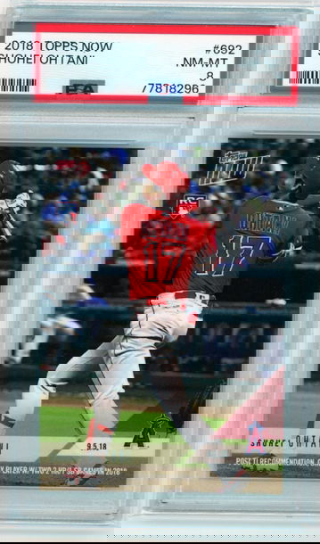 2018 Topps Now #692 Shohei Ohtani PSA 8 Near Mint-MINT!