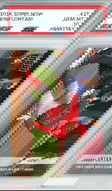 2018 TOPPS NOW SHOHEI OHTANI #72 ANGELS ROOKIE PSA 10 GEM MT