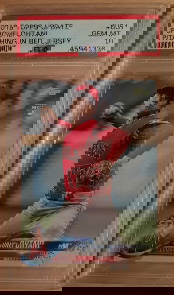 Shohei Ohtani 2018 Topps Update (pitching in red jersey) #US1 PSA 10