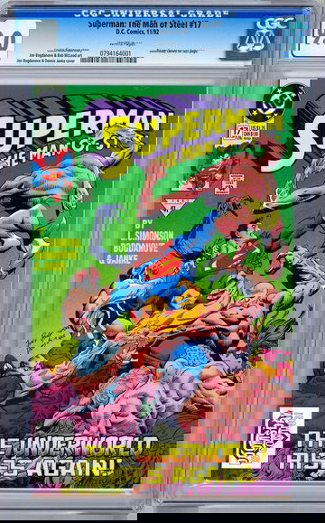 SUPERMAN MAN OF STEEL #17 CGC 9.0 *DOOMSDAY CAMEO* DEATH OF SUPERMAN SAGA 1992